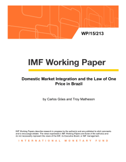 Domestic Market Integration and the Law of One Price in Brazil