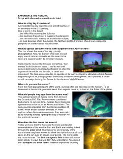 EXPERIENCE THE AURORA