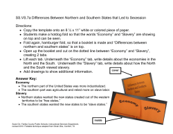SS.VS.7a Differences Between Northern and Southern States that