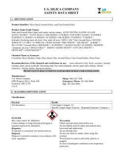Silica SDS - US Silica