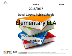 Grade 5 Module 1 - Duval County Public Schools