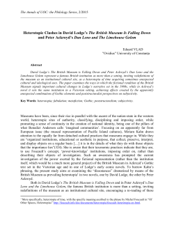 Heterotopic Clashes in David Lodge`s The British Museum Is Falling