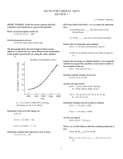 math for liberal arts review 1