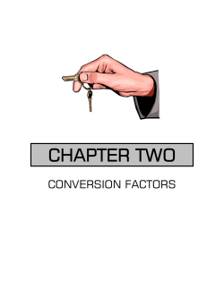 CHAPTER TWO - Conversions blanks