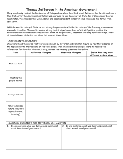 Thomas Jefferson in the American Government