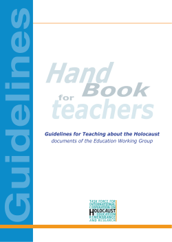 Guidelines for Teaching the Holocaust