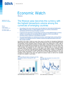 The Mexican peso becomes the currency with the highest