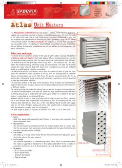 Atlas heat exchanger Main components: