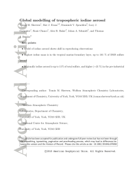 Global modelling of tropospheric iodine aerosol