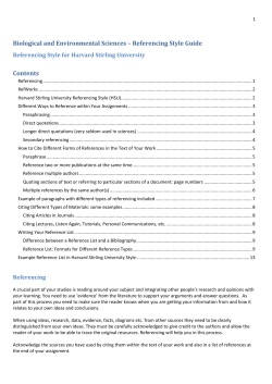 Harvard Stirling University for BES