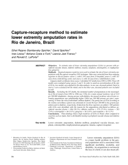 Capture-recapture method to estimate lower extremity amputation