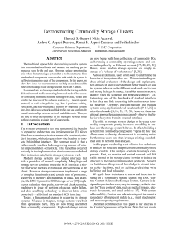 Deconstructing Commodity Storage Clusters