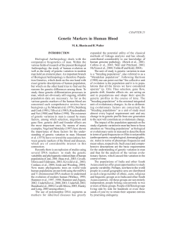 Genetic Markers in Human Blood - Kamla