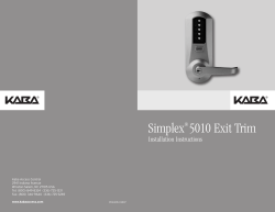 Simplex&reg; 5010 Exit Trim