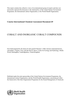 cobalt and inorganic cobalt compounds
