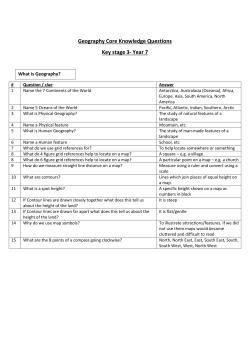 Geography Core Knowledge Questions Key stage 3