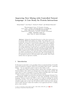 Improving Text Mining with Controlled Natural Language: A Case