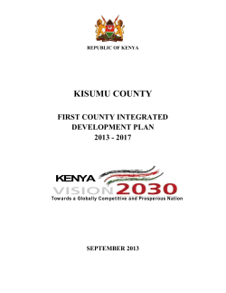 KISUMU COUNTY KENYA - The Council of Governors