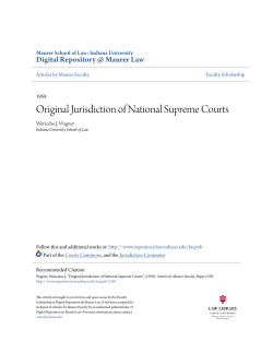 Original Jurisdiction of National Supreme Courts