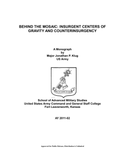 behind the mosaic: insurgent centers of gravity and counterinsurgency