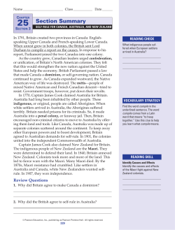 Section Summary - Social 10 Regents Overview