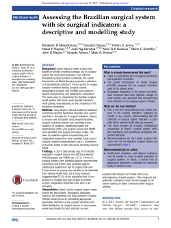 Assessing the Brazilian surgical system with six surgical indicators