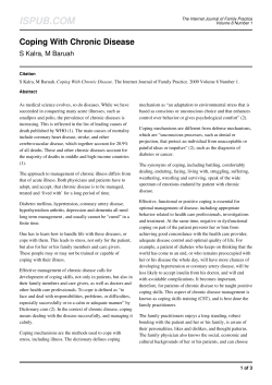 Coping With Chronic Disease