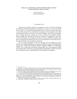 The Legal History And Economic Implications Of Oil Pipeline