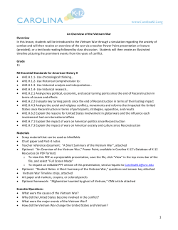 An Overview of the Vietnam War Overview - Database of K