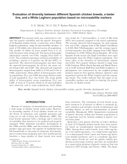 Evaluation of diversity between different Spanish