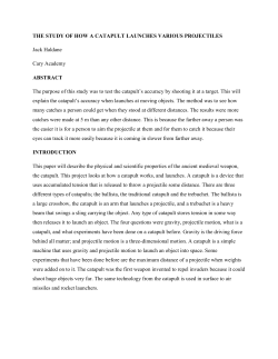 THE STUDY OF HOW A CATAPULT LAUNCHES
