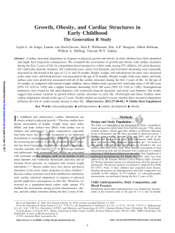 Growth, Obesity, and Cardiac Structures in Early