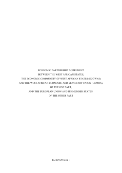 EU-West Africa EPA - European Commission