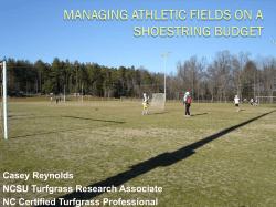 Managing athletic fields on a shoestring budget
