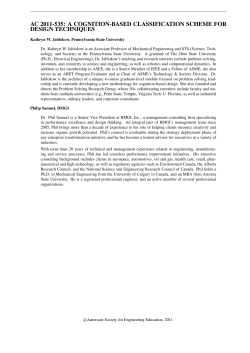 A Cognition-Based Classification Scheme for Design Techniques