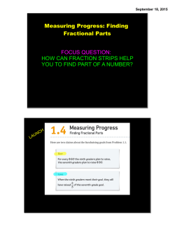 Measuring Progress: Finding Fractional Parts FOCUS