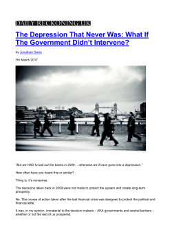 The Depression That Never Was: What If The Government Didn`t