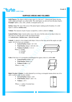 surface are surface areas and volumes