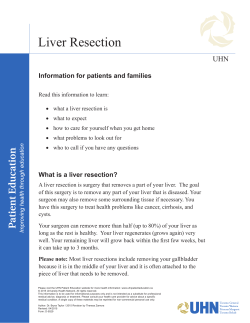 Liver Resection - the University Health Network