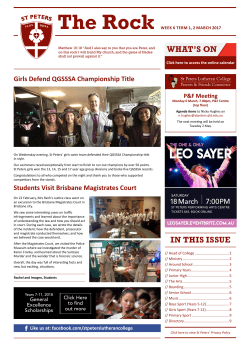 The Rock 02 March 2017 - St Peters Lutheran College