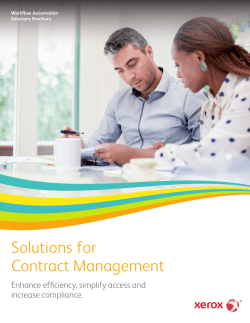 Solutions for Contract Management
