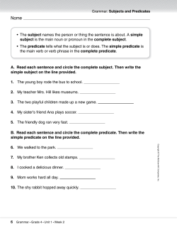 A. Read each sentence and circle the complete subject. Then write