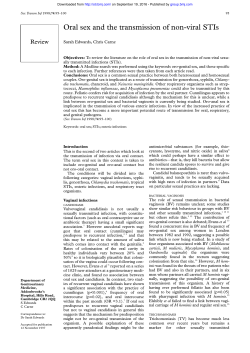 Oral sex and the transmission of non-viral STIs