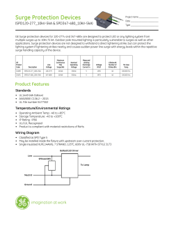 GE LED Surge Protection Devices &mdash; Data Sheet