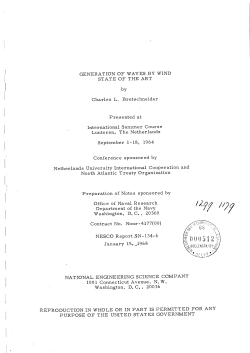 GENERATION OF WAVES BY WIND STATE OF THE ART by