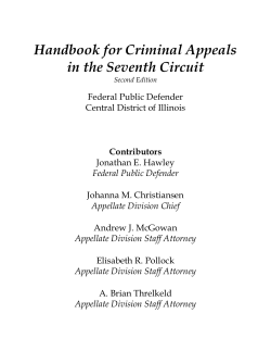 Handbook for Criminal Appeals in the Seventh Circuit. Second Edition