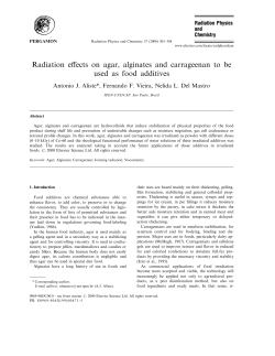Radiation effects on agar, alginates and carrageenan to be used as