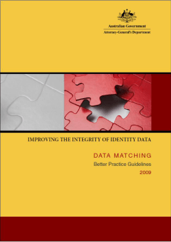 Data matching better practice guidelines [PDF 775KB]
