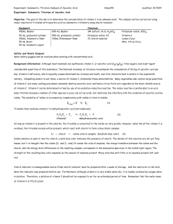 Iodometric Titration of Vitamin