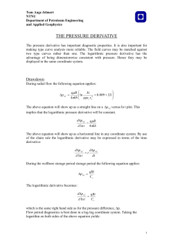 THE PRESSURE DERIVATIVE
